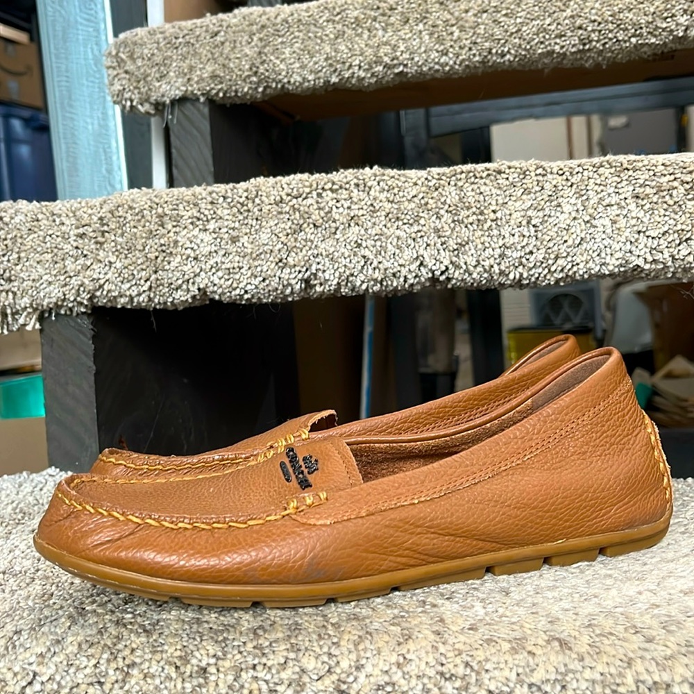 Coach Tan Leather Loafers women size 8